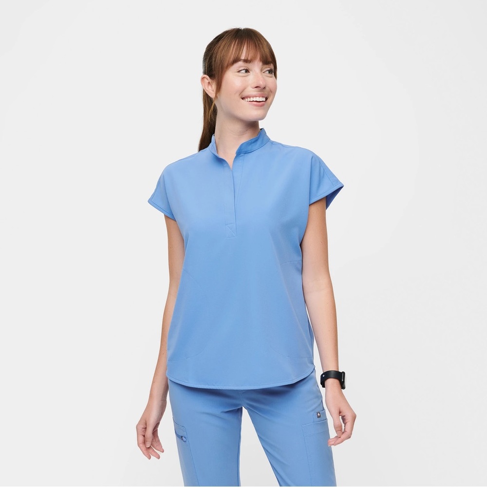Figs Women's Top in Light Blue